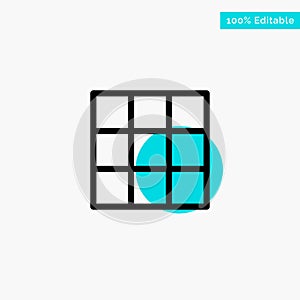 Menu, Ui, Basic turquoise highlight circle point Vector icon