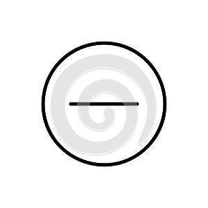 Menu vector icon, Outline style, isolated on white Background.