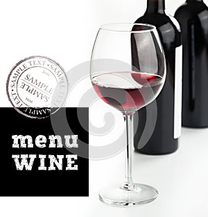 Menu wine project - isolated text