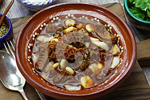 Menudo, mexican tripe soup photo