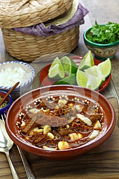 Menudo, mexican tripe soup photo