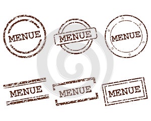 Menue stamps photo