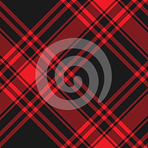 Menzies tartan black red kilt diagonal fabric texture seamless