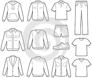 Menâ€™s casual clothes illustration