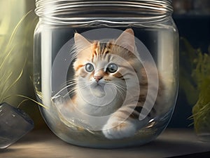 Meowsterpiece: Cat in the Jar Picture