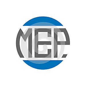 MEP letter logo design on white background. MEP creative initials circle logo concept. MEP letter design photo