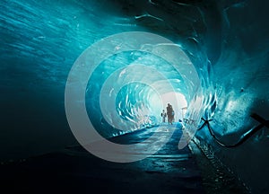 The Mer de Glace glacier cave, Chamonix, France