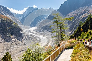 Mer de Glace glacier, Chamonix, France Alps