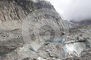 Mer de Glace Mont Blanc Glacier shrinking