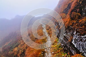 Mera Peak trekking route,near Tuli Kharka,Nepal photo