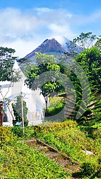 Merapi Mountain Active Volcano