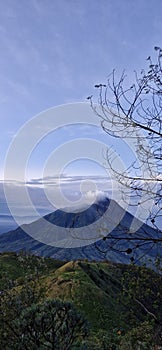 Merapi with view at merbabu