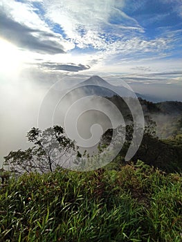 Merbabu Merapi Mountain From Pakuwojo