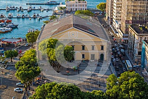 Mercado Modelo building, seen from Lookout Lacerda Elevator, located in downtown city in Salvador, Bahia, Brazil photo