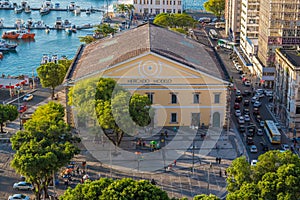 Mercado Modelo building, seen from Lookout Lacerda Elevator, located in downtown city in Salvador, Bahia, Brazil photo