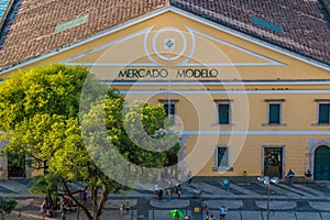 Mercado Modelo building, seen from Lookout Lacerda Elevator, located in downtown city in Salvador, Bahia, Brazil photo