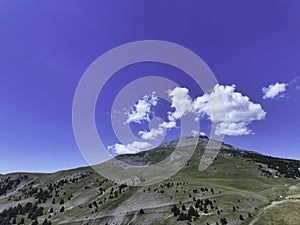 Mercantour national park in french Alps from bird\'s eye view