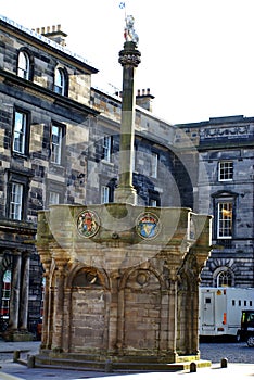 Mercat cross in Edinburgh, Scotland