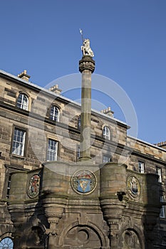 Mercat Cross 1882 and Parliament Square, Edinburgh photo