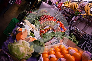 Mercat de la Boqueria in Barcelona Spain