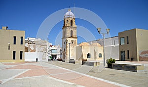 Merced Square and Merced Tower in Rota, Cadiz province, Spain photo