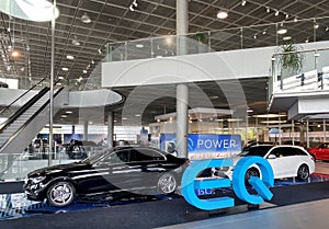 The Mercedes-Benz hybrid car E300e with electric and combustion engine as part of the EQ Power line is presented in the