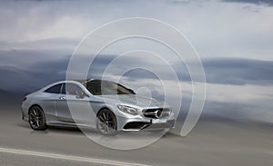 Mercedes Benz silver car. photo