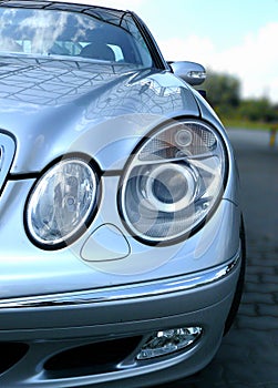 Mercedes car front lights