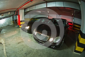 Mercedes E-Class w211 and CLK-Class w209 on underground parking