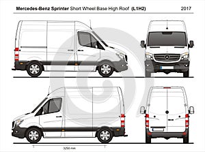 Mercedes Sprinter SWB High Roof Cargo Van L1H2 2017