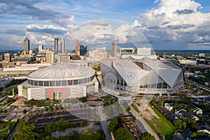 Mercedez Benz Stadium and Georgia Dome