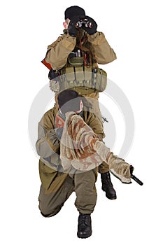 Mercenaries sniper pair with SVD rifle photo