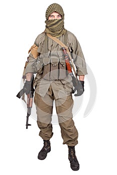 Mercenary with AK 47 gun