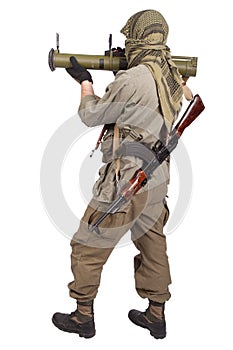 Mercenary with anti-tank rocket launcher - RPG 26 photo