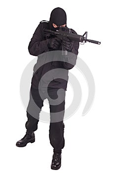 Mercenary with m16 rifle