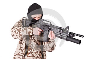 Mercenary with m4 carbine