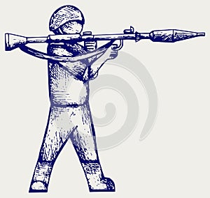 Mercenary shoot with a bazooka