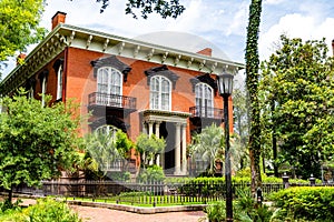Mercer Williams house surrounded by trees