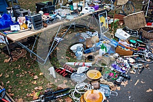 Merchandise exposed at the flea market