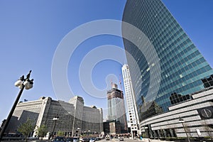 Merchandise Mart - real and reflected