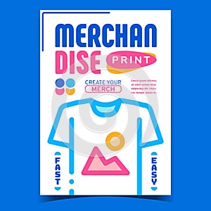 Merchandise Print Creative Advertise Banner Vector