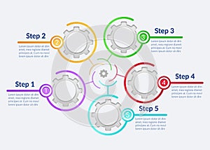 Merchandise production vector infographic template