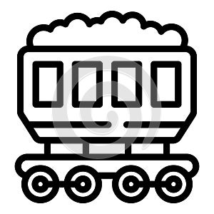 Merchandise transport icon outline vector. Railway distribution