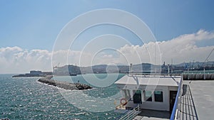 Merchant ship arriving at Ancona Port