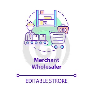 Merchant wholesaler concept icon