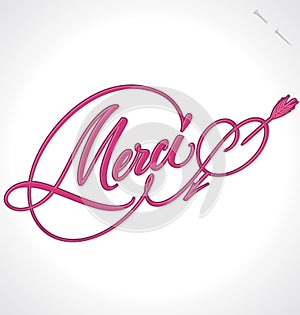 MERCI hand lettering (vector)