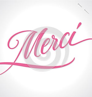 MERCI hand lettering (vector) photo