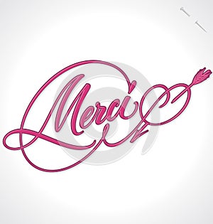 MERCI hand lettering (vector) photo
