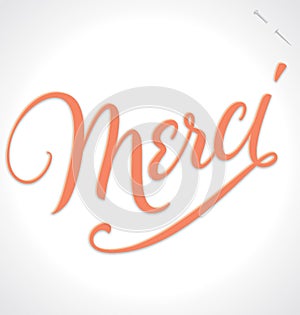 MERCI hand lettering (vector) photo