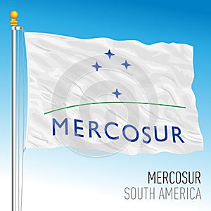 Mercosur organization flag, South America